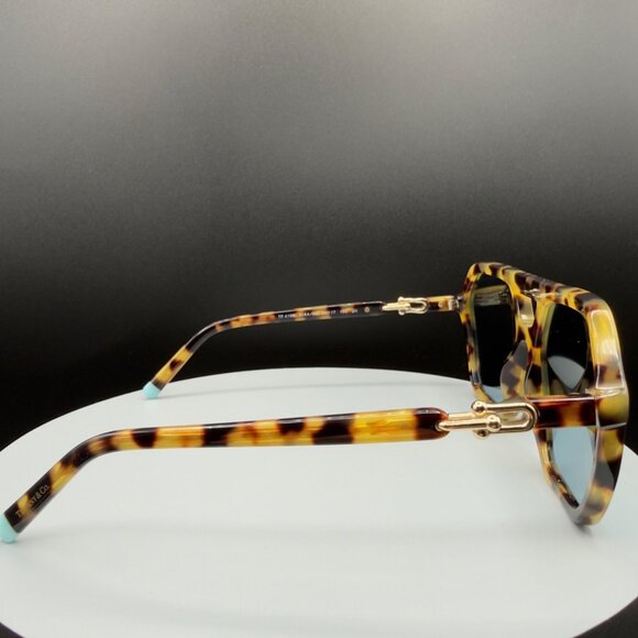 Tiffany TF 4198 80640 Yellow Havana Sunglasses Light Blue Lens 58 17 140 READ main image 8